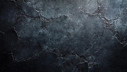 Obraz premium Dark gray grunge background with rough stone texture, cracks, and stains for design or presentation