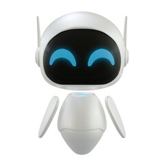 Artificial intelligence personal assistant robot. Mini robot 3d character.