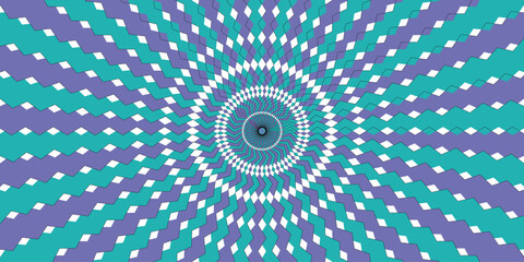 circular mosaic tile art in modern blue and white. shades of blue and white ,green, forming an intricate design with overlapping rings andcreating an abstract design with concentric