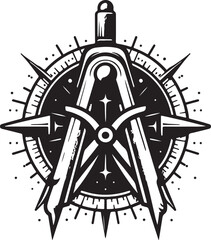 Fototapeta premium pencil compass vector illustration