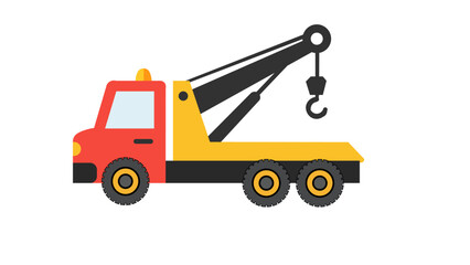 Naklejka premium Vector Illustration of a tow truck