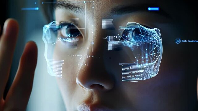 Focusing on a userfriendly interface a medium closeup captures an operators hands hovering over a responsive touchscreen. Clear visuals of facial structures and rapidly shifting match