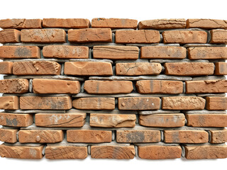 Obraz premium A rustic brick wall texture with red-orange bricks, useful for backgrounds, architecture, and design elements. Generative AI