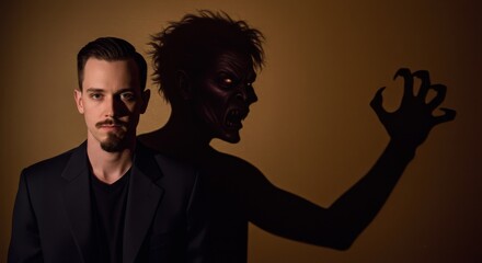 The Dual Nature of Man: A Portrait of Inner Conflict