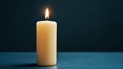 A close up of a candle flickering in the dark with a warm and cozy glow cinematic atmosphere