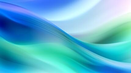 Abstract Blue Green Wave Abstract Background