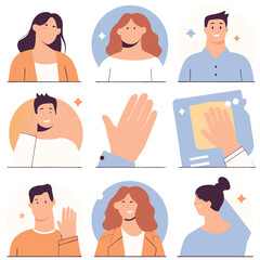 A diverse Vector set Illustrator Artwork Design
