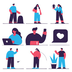 A diverse Vector set Illustrator Artwork Design