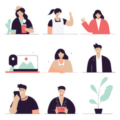 A diverse Vector set Illustrator Artwork Design