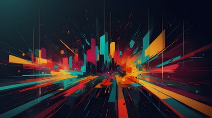 Design art concept abstract contemporary modern background business graphic idea. digital ad artwork visual technology research job. generative.ai