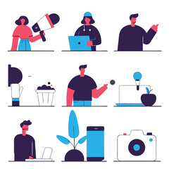 A diverse Vector set Illustrator Artwork Design