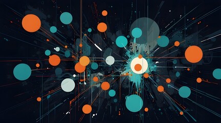 Design art concept abstract contemporary modern background business graphic idea. digital ad artwork visual technology research job. generative.ai