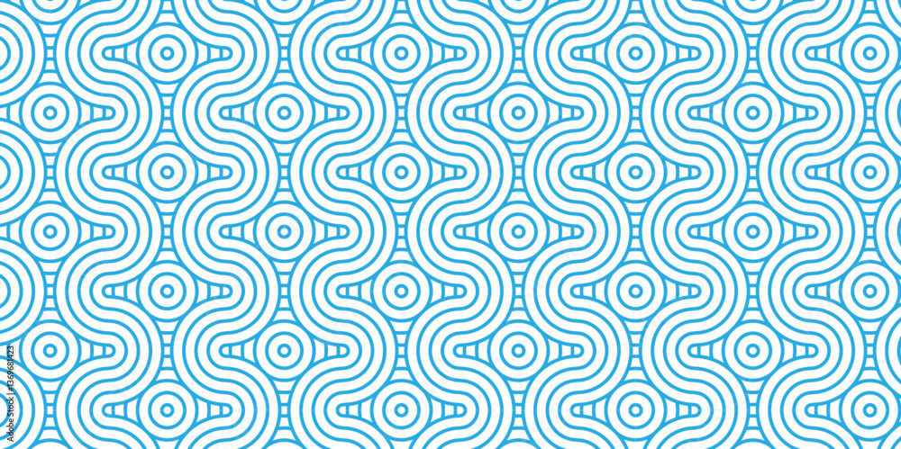 Poster overlapping pattern minimal diamond geometric waves spiral transparent and abstract circle wave line