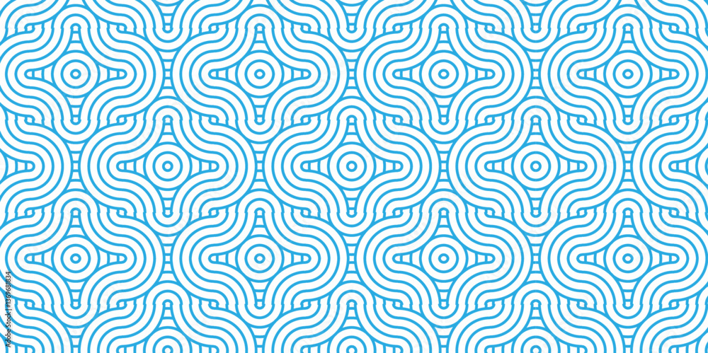 Poster overlapping pattern minimal diamond geometric waves spiral transparent and abstract circle wave line