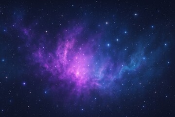 Bright magenta nebula cloud in deep space