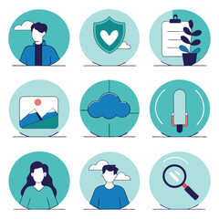 A diverse Vector set Illustrator Artwork Design