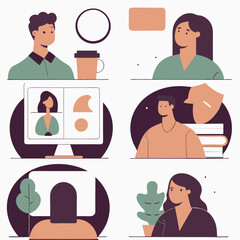 A diverse Vector set Illustrator Artwork Design