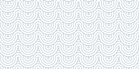 Overlapping Pattern Minimal diamond geometric waves spiral transparent and abstract circle wave line. white and gray seamless tile stripe geometric create retro fabric pattern background.