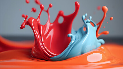 Colorful Ink Splash Abstract Pattern