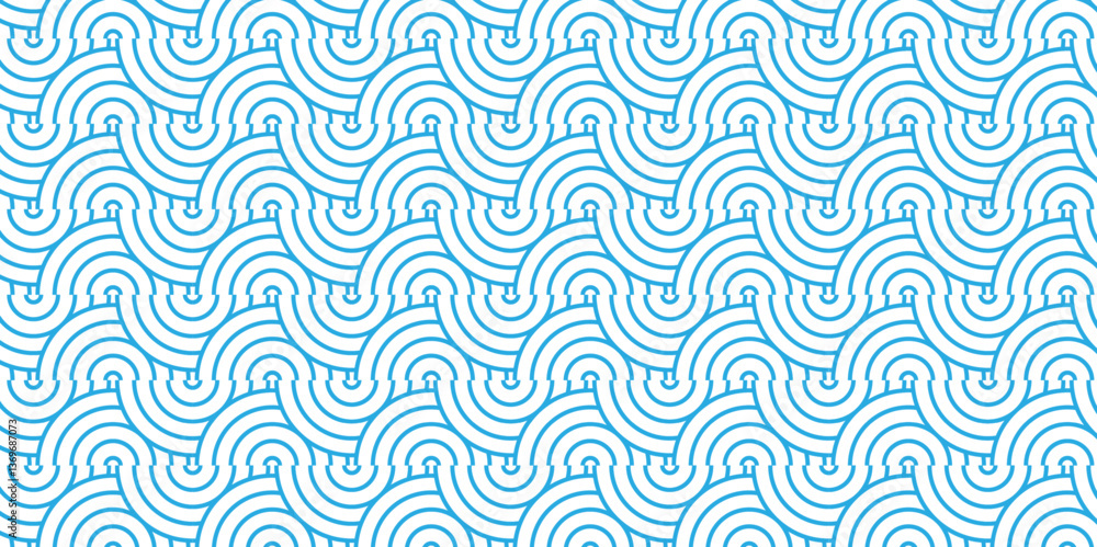 Poster overlapping pattern minimal diamond geometric waves spiral transparent and abstract circle wave line