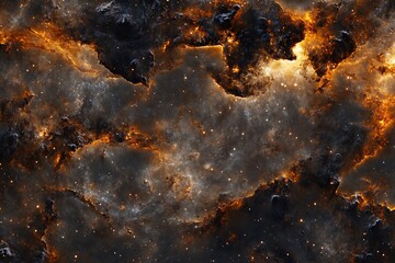 Stunning space nebula background with vibrant colors and glowing stars for science projects