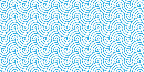 Overlapping Pattern Minimal diamond geometric waves spiral transparent and abstract circle wave line. blue seamless tile stripe geometric create retro square line backdrop pattern background.