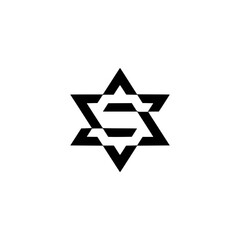 Obraz premium Geometric Star of David Symbol: Modern, Minimalist Design