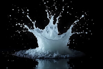 Dynamic water splash action studio photography dark background close-up fluid motion