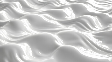 Fototapeta premium White Liquid Waves Flow Smoothly Abstract
