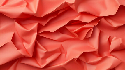 Crumpled Red Paper Texture Background