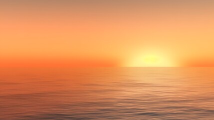 Serene Sunset Over Calm Ocean Waters