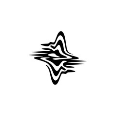 Abstract Black and White Graphic: Distorted Lines & Symmetry