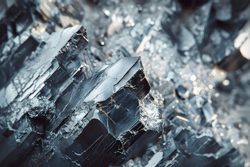 Close-up view of raw Zinc element showing its unique texture and color