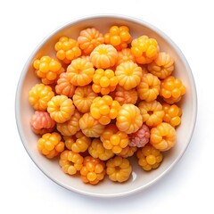 A Bowl of Freshly Harvested Cloudberries Ready to Eat