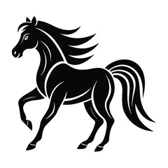 Obraz premium horse silhouette isolated on white