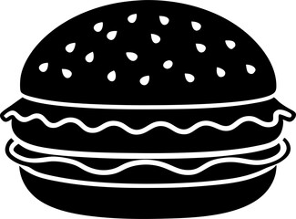 hamburger on a white background