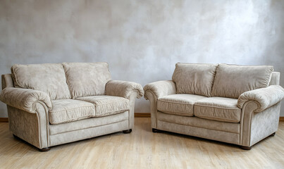 Contemporary Interior Design with Elegant Scandinavian Furniture and Large Windows 3D Illustration