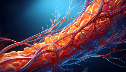 3-14-231- Hyper realistic Vascular smooth muscle contraction. .Emphasize the negative space on the lef (3)