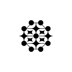Geometric Starburst Design - Elegant Black & White Pattern