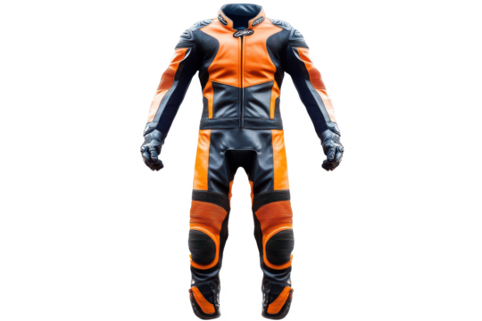 Orange man in winter suit smiles like a cartoon astronaut Isolated on transparent background, PNG