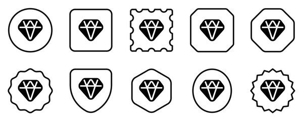 Editable diamond vector icon. Part of a big icon set family. Finance, business, investment, accounting. Perfect for web and app interfaces, presentations, infographics, etc