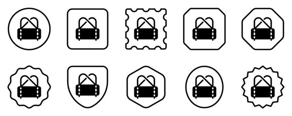 Editable duffel bag, gym bag vector icon. Part of a big icon set family. Perfect for web and app interfaces, presentations, infographics, etc