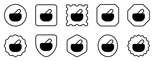 Editable mortar and pestle, parmacy vector icon. Part of a big icon set family. Perfect for web and app interfaces, presentations, infographics, etc