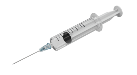 Isolated Syringe with Needle - Medical Injection
