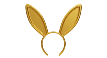 Isolated Golden rabbit ears - Headband