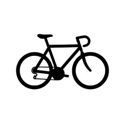 Obraz premium A silhouette of a road bicycle with curved handlebars a visible seat chain and gears Perfect for minimalistic designs or cycling themes
