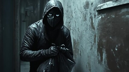 Mysterious figure lurking in shadow with an air of intrigue and suspenseful anticipation