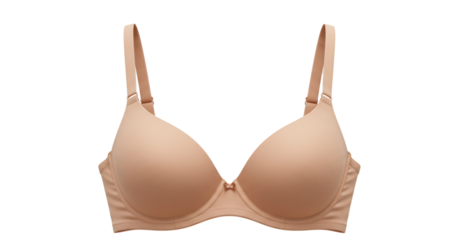 Isolated Nude Color Push Up Bra