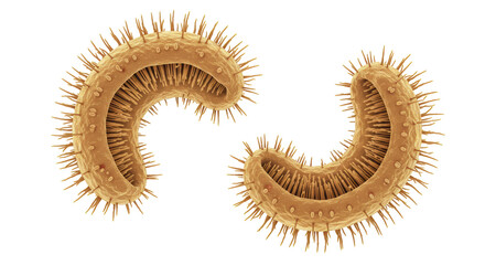 Isolated Two parts Bacterium Microbe