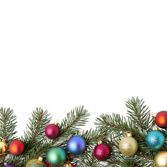 Beautifully decorated christmas tree with colorful ornaments and lights on a transparent background for holidays transparent background